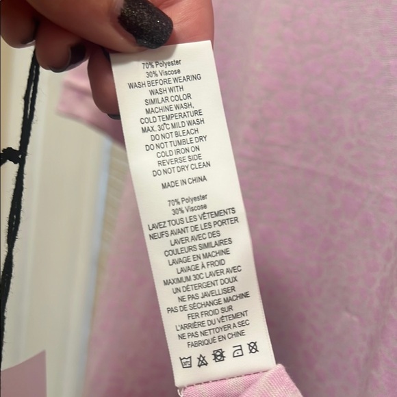 NWT Zyia Active Muted Pink Mosaic Cropped Workout Top - Picture 5 of 7